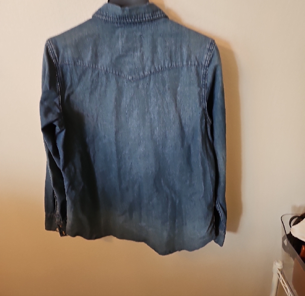 Lucky Brand Blue Denim Button-Up Shirt - Picture 3 of 5